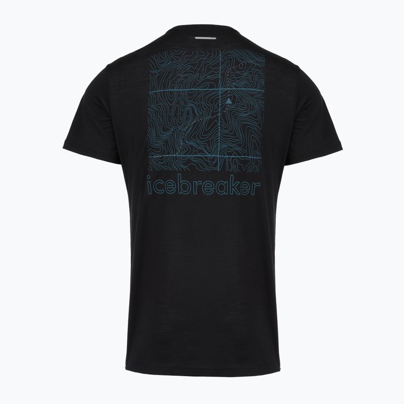 Férfi póló icebreaker Merino Blend 125 Cool-Lite Sphere Trail fekete 2