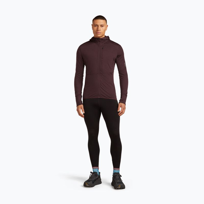 Férfi Icebreaker Merino 200 RealFleece Descender Zip Hoodie java trekking melegítőfelső 2