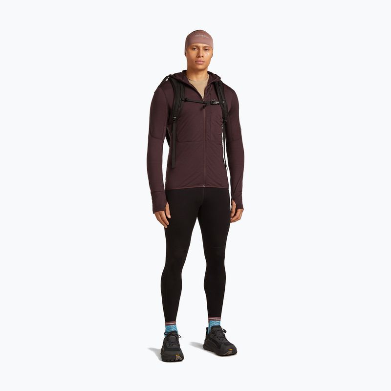 Férfi Icebreaker Merino 200 RealFleece Descender Zip Hoodie java trekking melegítőfelső 4
