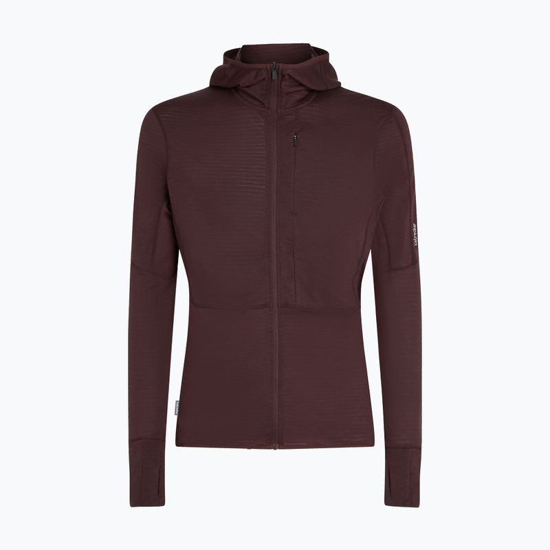 Férfi Icebreaker Merino 200 RealFleece Descender Zip Hoodie java trekking melegítőfelső 10