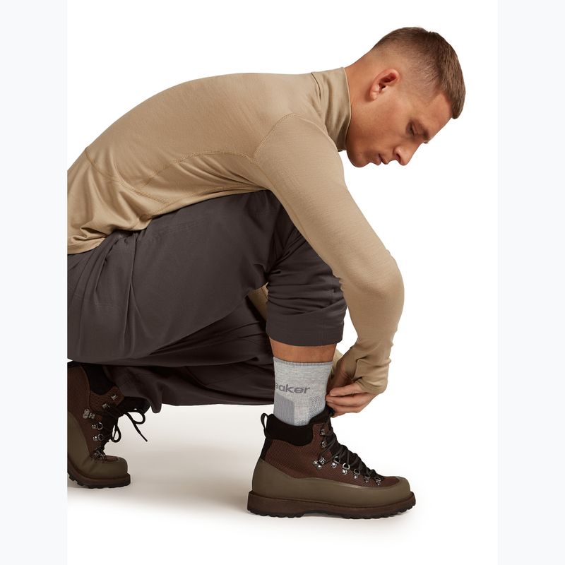 Férfi zokni icebreaker Merino Hike+ Heavy Crew blizzard heather/alloy 5