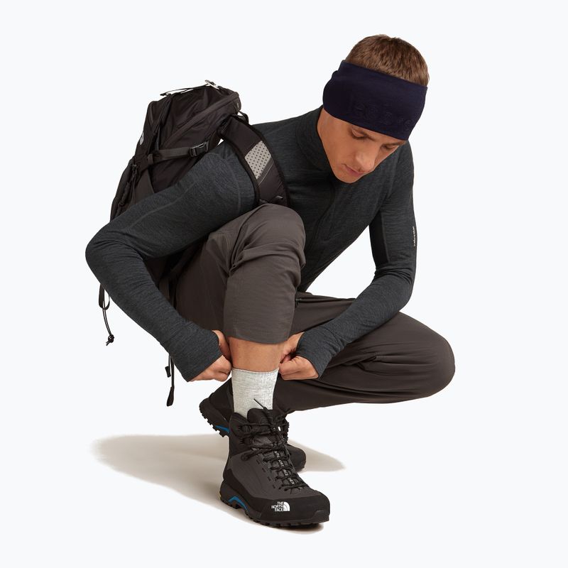 Férfi Icebreaker Merino Hike+ Light Crew zokni blizzard heather/alloy 5