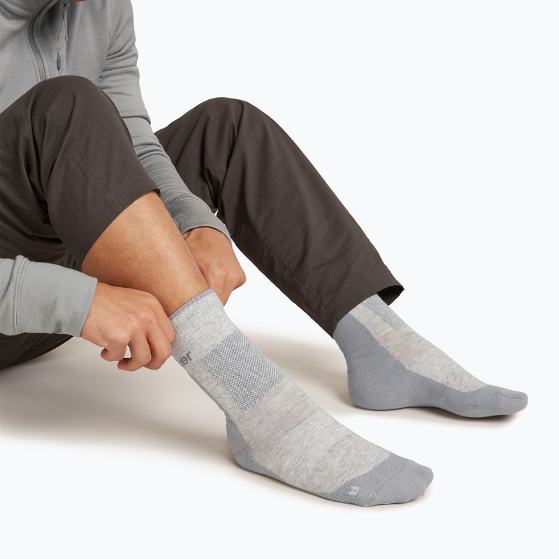 Férfi Icebreaker Merino Hike+ Medium Crew zokni blizzard heather/alloy 3