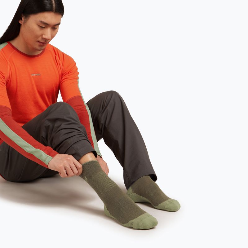 Icebreaker Merino Hike+ Medium Crew férfi zokni loden/lichen 3