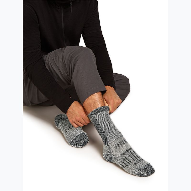 Férfi zokni icebreaker Merino Hike+ Mountaineer Mid Calf jet heather/fekete 4