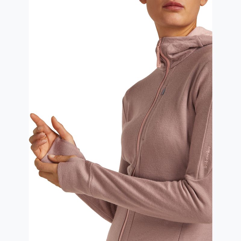 Icebreaker női Merino 260 Quantum IV Zip Hoodie csúcs/piros színben 10