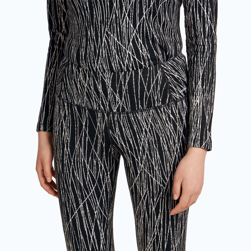 Női thermo leggings Icebreaker Merino 260 Tech Vertex High Rise Delta Lines AOP black/snow/j 4