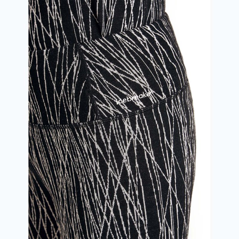 Női thermo leggings Icebreaker Merino 260 Tech Vertex High Rise Delta Lines AOP black/snow/j 5