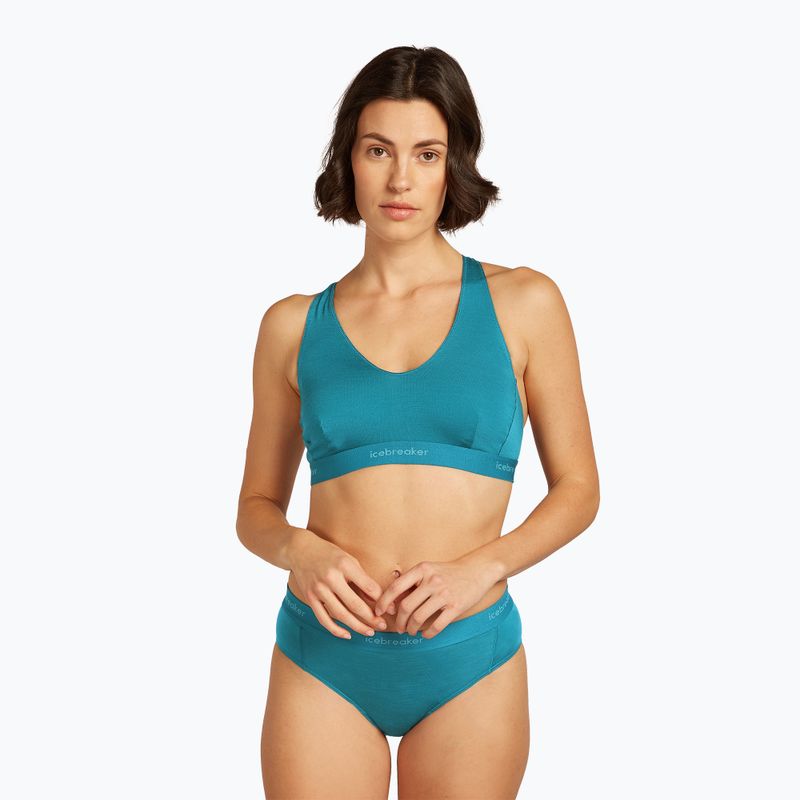 Icebreaker Merino 125 Cool-Lite Sprite Racerback topáz termál melltartó 2