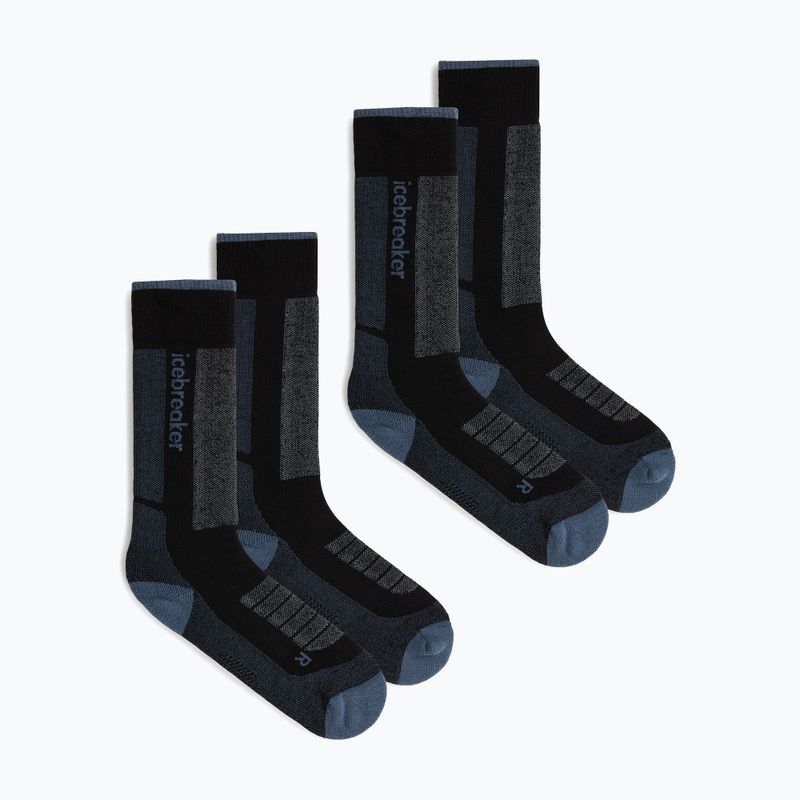 Női sízokni Icebreaker Merino Ski+ Medium OTC 2 Pack black/dawn/graphite