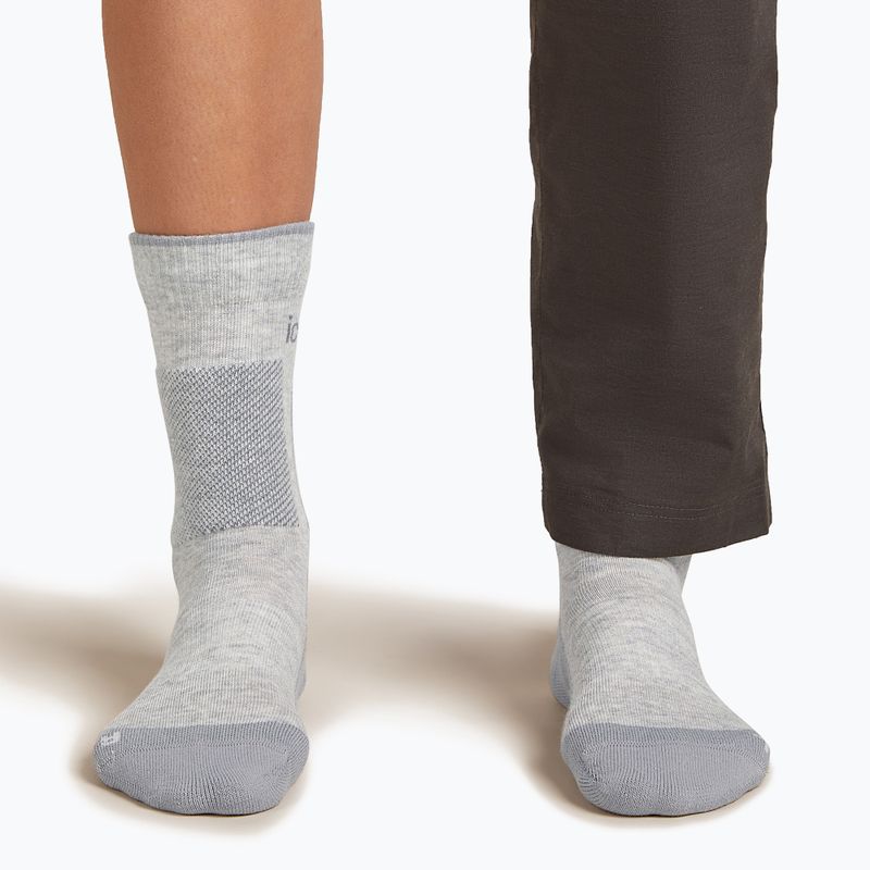 Icebreaker női zokni Merino Hike+ Medium Crew blizzard heather/alloy 4