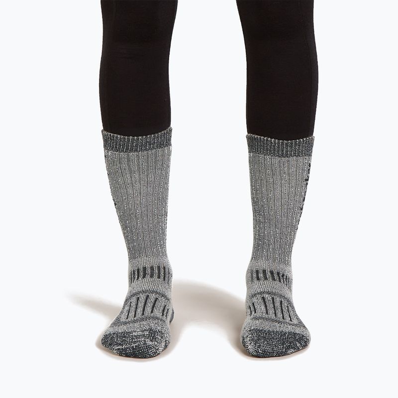 Női zokni Icebreaker Merino Hike+ Mountaineer Mid Calf jet heather/black 3