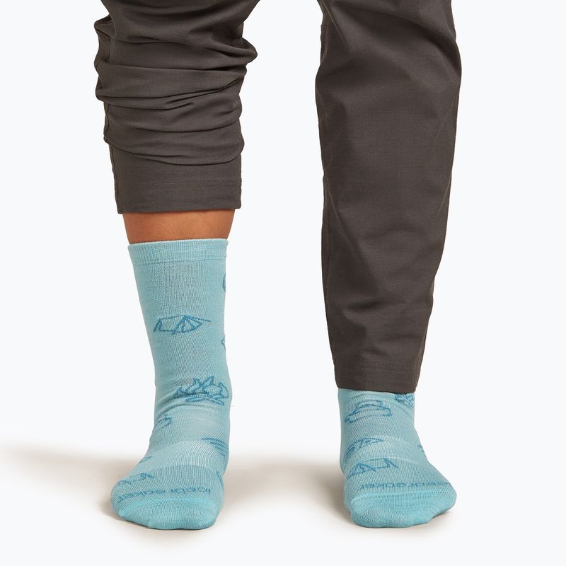 Icebreaker női zokni Merino Ultralight Crew Camp Ess hydro/topaz 4