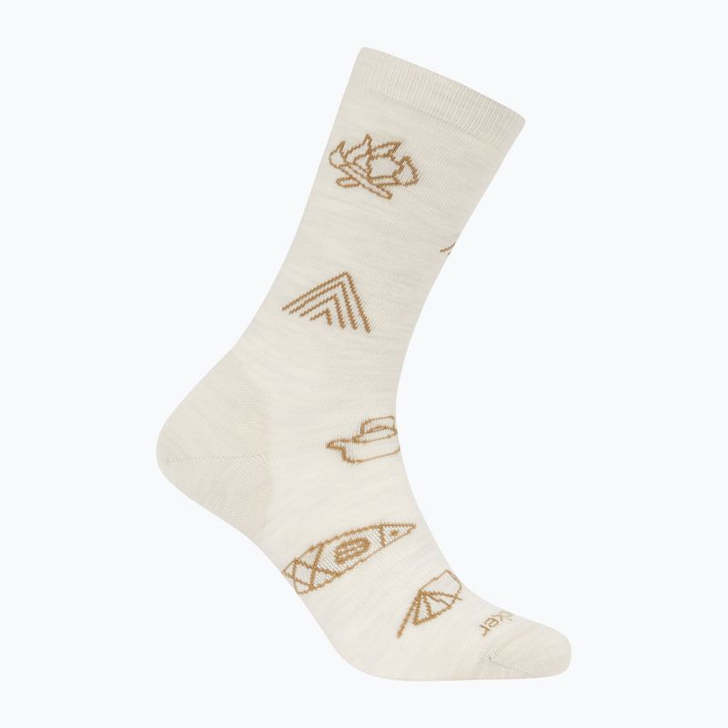 Icebreaker női zokni Merino Ultralight Crew Camp Ess ecru heather/sand