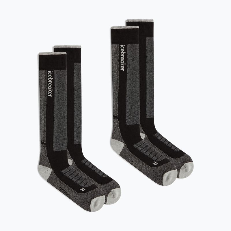 Férfi sízokni Icebreaker Merino Ski+ Medium OTC 2 Pack black/ether/graphite