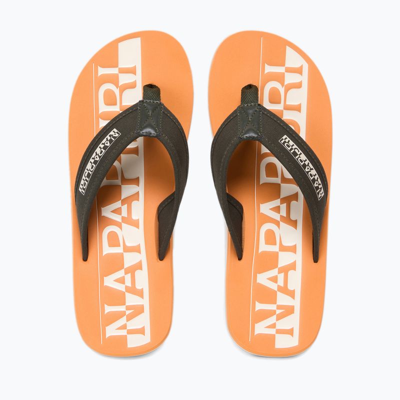 Férfi Napapijri NP0A4IQU barna flip flopok 6