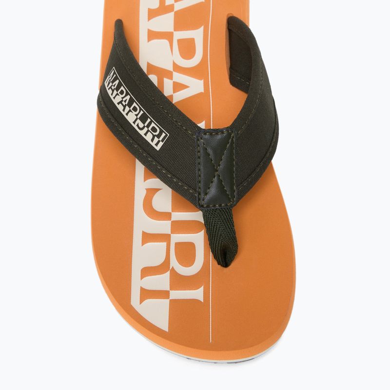 Férfi Napapijri NP0A4IQU barna flip flopok 7