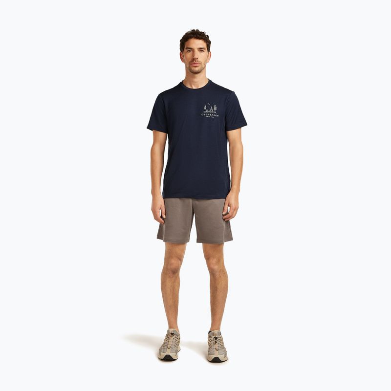 Férfi póló icebreaker Merino 150 Tech Lite Peaceful Pass Tee midnight navy 2