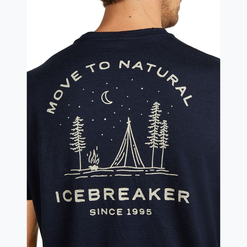 Férfi póló icebreaker Merino 150 Tech Lite Peaceful Pass Tee midnight navy 6