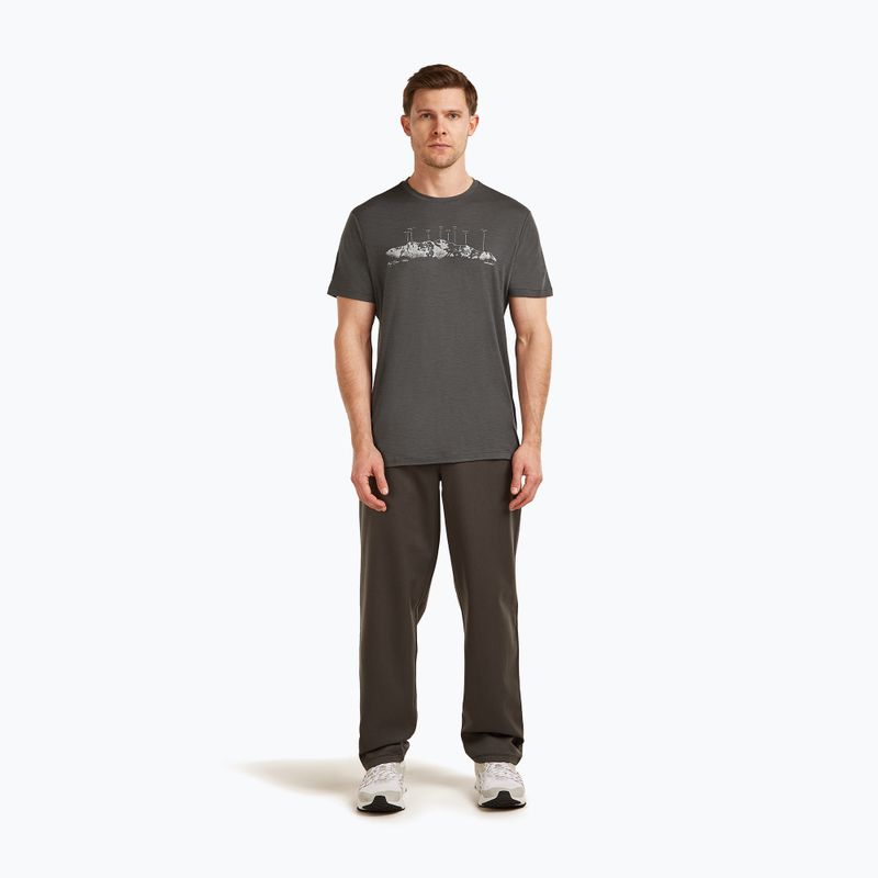 Férfi póló icebreaker Merino 150 Tech Lite The Peaks obsigian 2