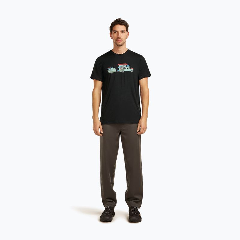 Férfi póló icebreaker Merino 150 Tech Lite Transportage Tee black 2