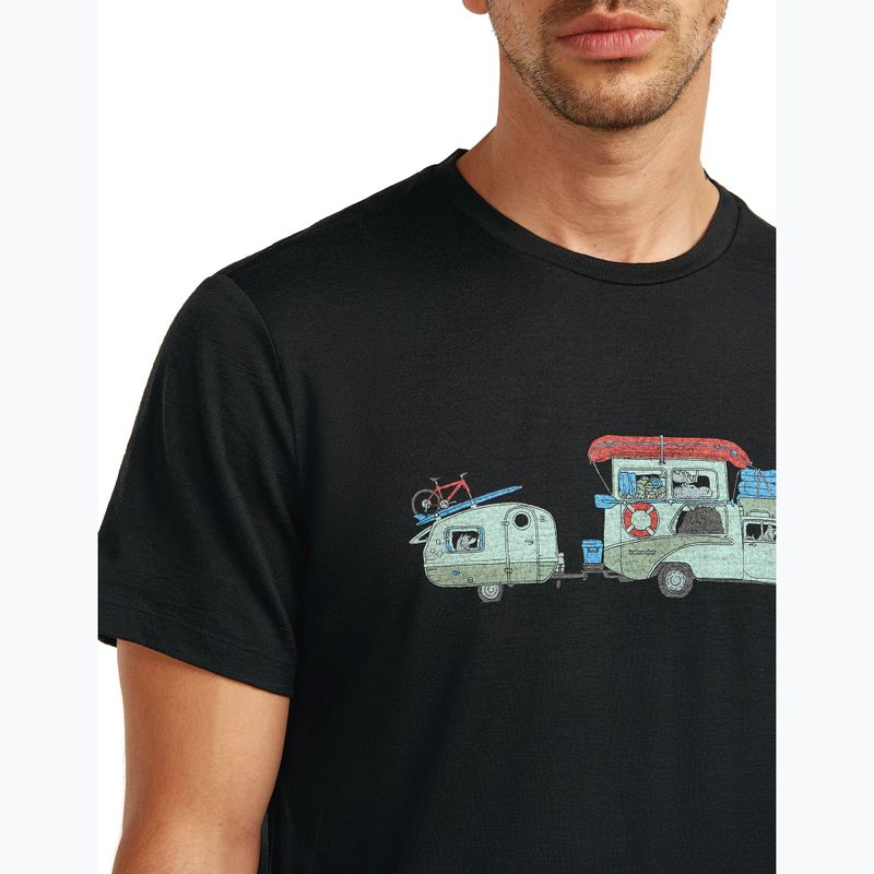 Férfi póló icebreaker Merino 150 Tech Lite Transportage Tee black 5