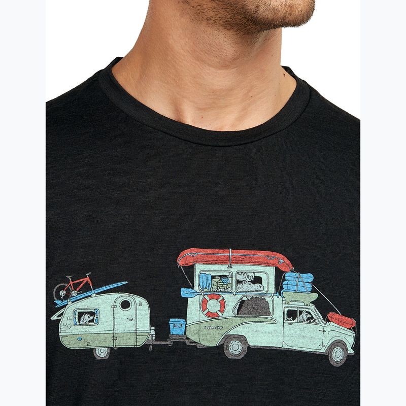 Férfi póló icebreaker Merino 150 Tech Lite Transportage Tee black 6