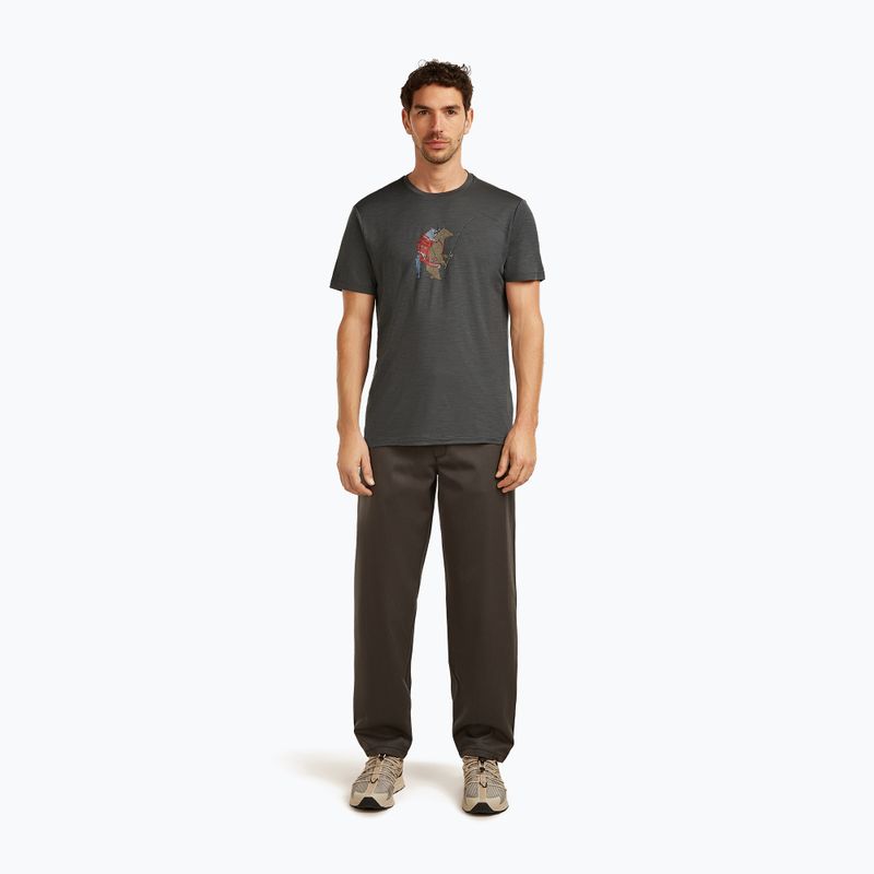 Férfi póló icebreaker Merino 150 Tech Lite Bear Catch Tee obsidian 2