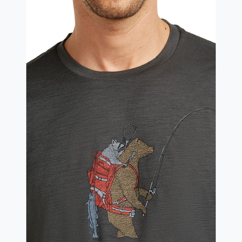 Férfi póló icebreaker Merino 150 Tech Lite Bear Catch Tee obsidian 5