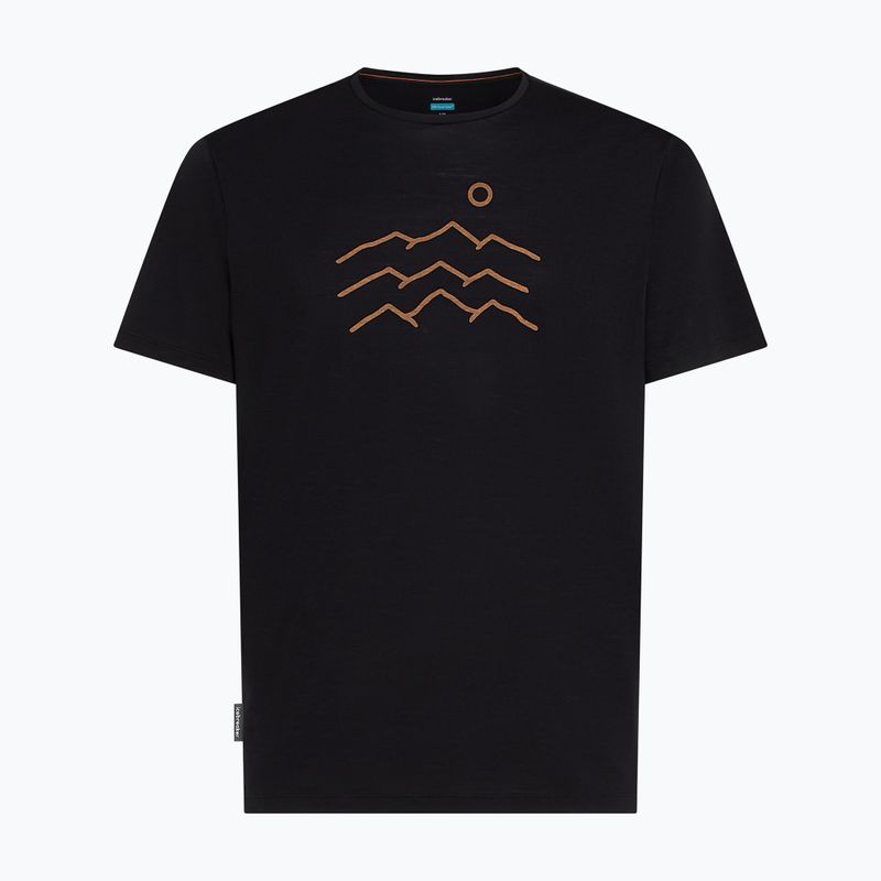 Férfi póló icebreaker Merino 125 Cool-Lite Sphere Tee Across The Peaks black 7