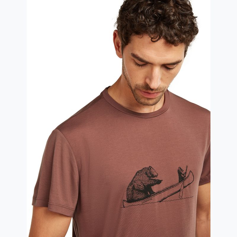 Férfi póló icebreaker Merino Core Canoe Companions carob 6
