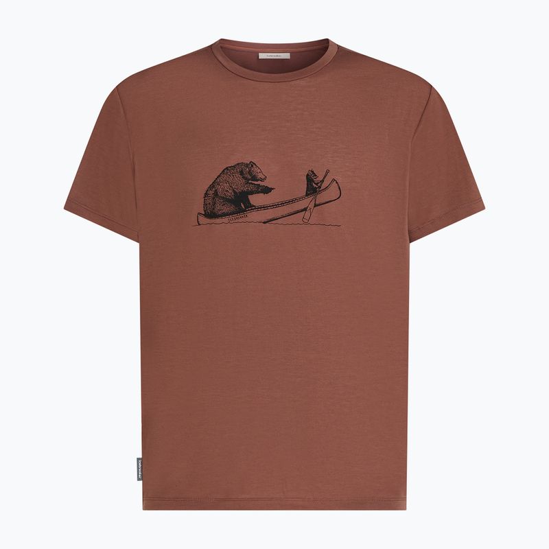 Férfi póló icebreaker Merino Core Canoe Companions carob 7