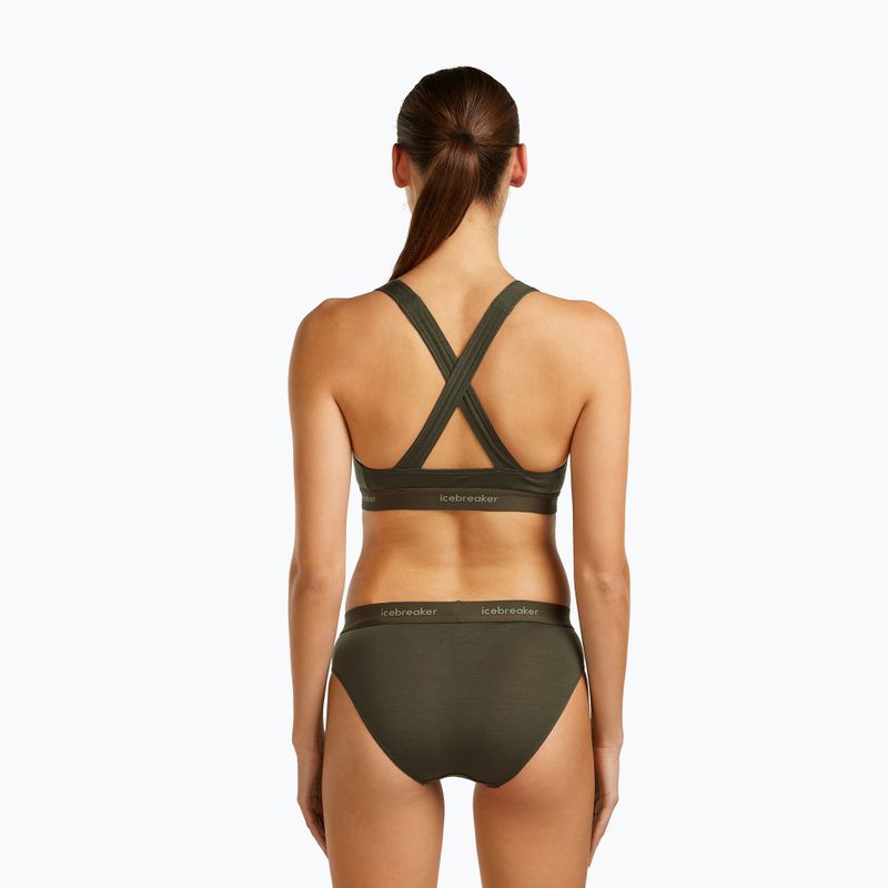 Termoaktív melltartó icebreaker Merino 125 Cool-Lite Sprite Racerback dark loden 3