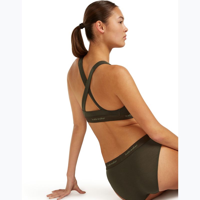 Termoaktív melltartó icebreaker Merino 125 Cool-Lite Sprite Racerback dark loden 6