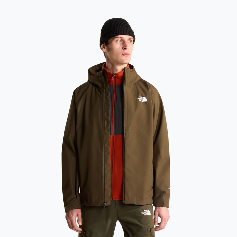 The North Face Whiton gyerek esőkabát 3L taupe green 4