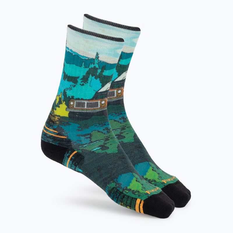 Zokni Smartwool Hike Trail Trekker Print Crew winter moss