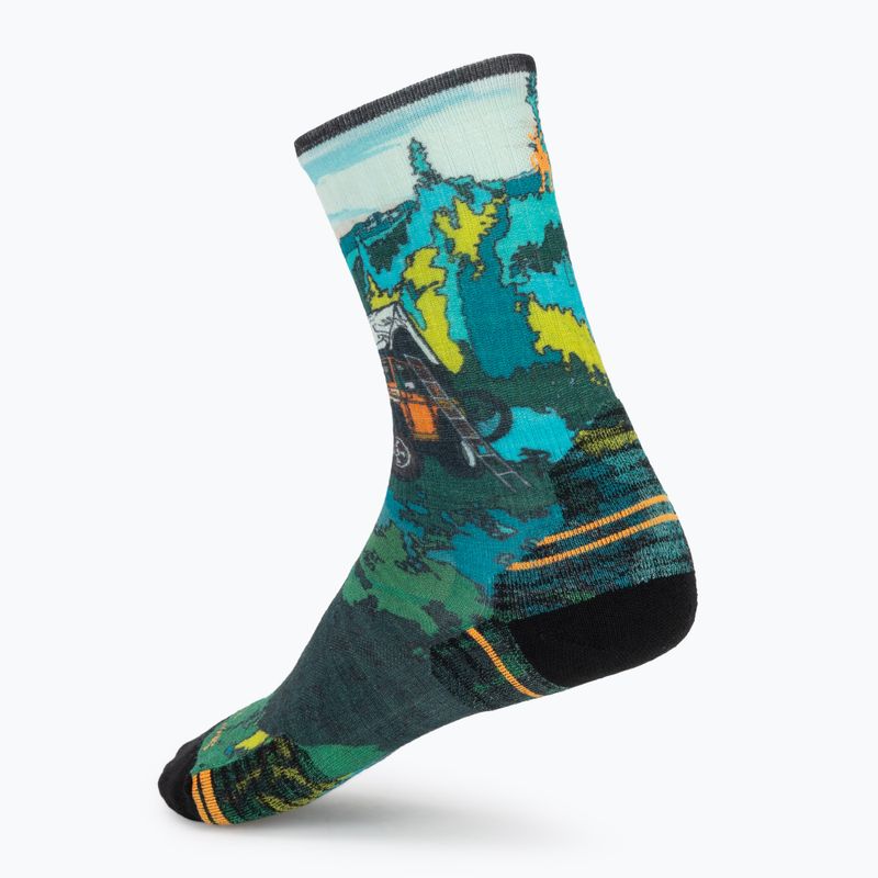Zokni Smartwool Hike Trail Trekker Print Crew winter moss 2