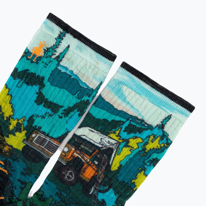 Zokni Smartwool Hike Trail Trekker Print Crew winter moss 3
