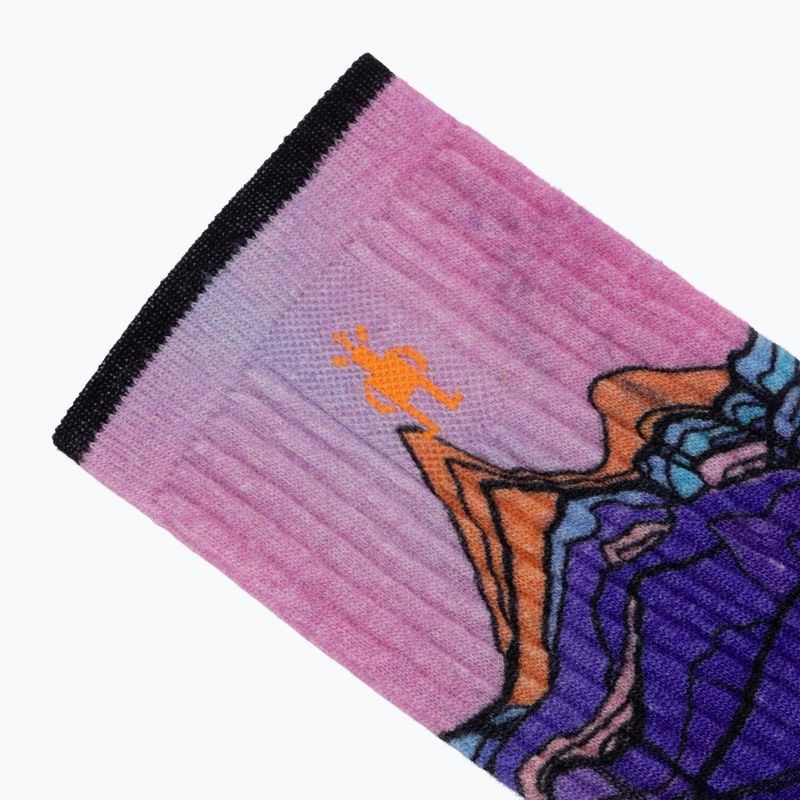 Női zokni Smartwool Hike Mountain Sunrise Print Crew deep navy 4