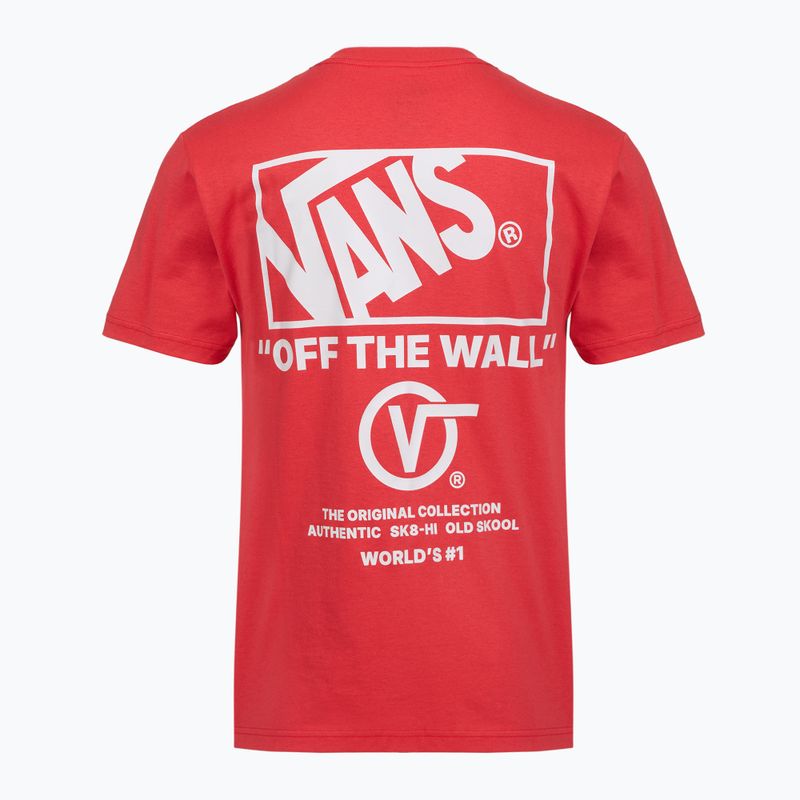 Férfi póló Vans Stacked Hi Tee crimson haze 2