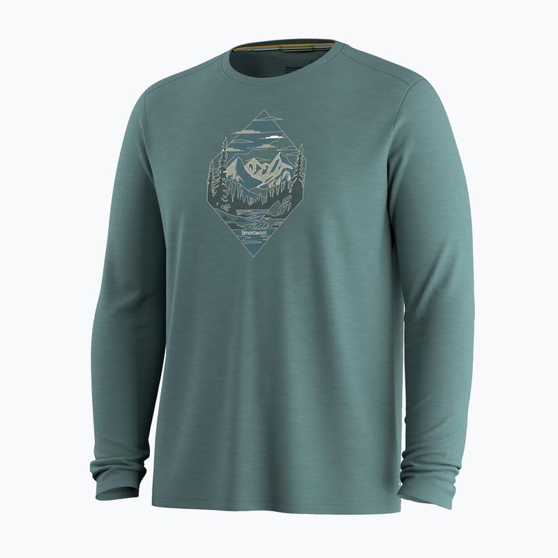 Férfi hosszú ujjú póló Smartwool Wander Valley Active Long Sleeve Graphic Tee dusty tea 3