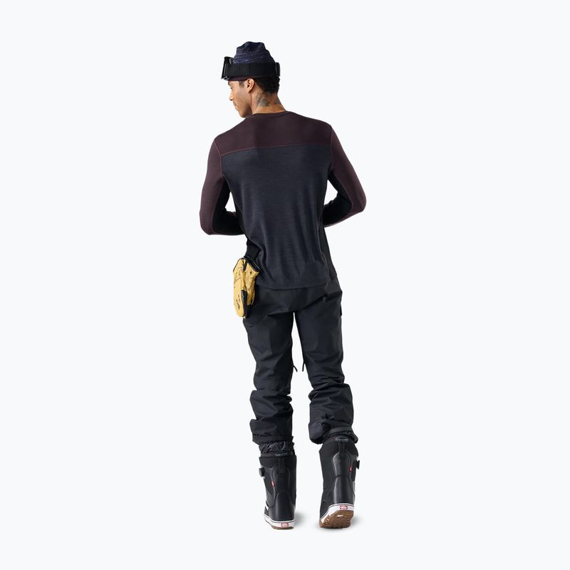 Férfi Termoaktiv pulóver Smartwool Classic Thermal Merino Base Layer Colorblock Crew Boxed mink/charcoal 2