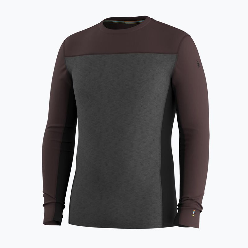 Férfi Termoaktiv pulóver Smartwool Classic Thermal Merino Base Layer Colorblock Crew Boxed mink/charcoal 3