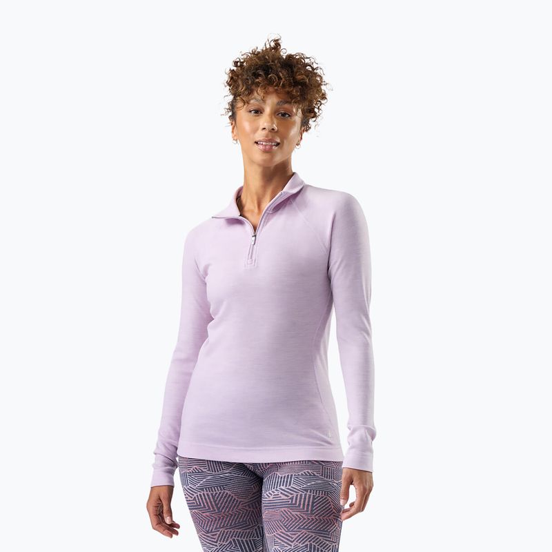 Női Termoaktiv pulóver Smartwool Classic Thermal Merino Base Layer 1/4 Zip Boxed lavender sky heather