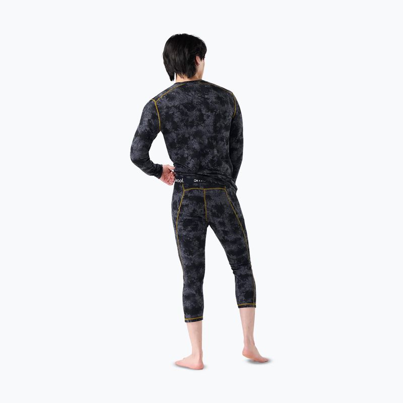 Férfi thermoaktív nadrág Smartwool Classic Thermal Merino Base Layer 3/4 Bottom Boxed black tie dye/hny gold 2