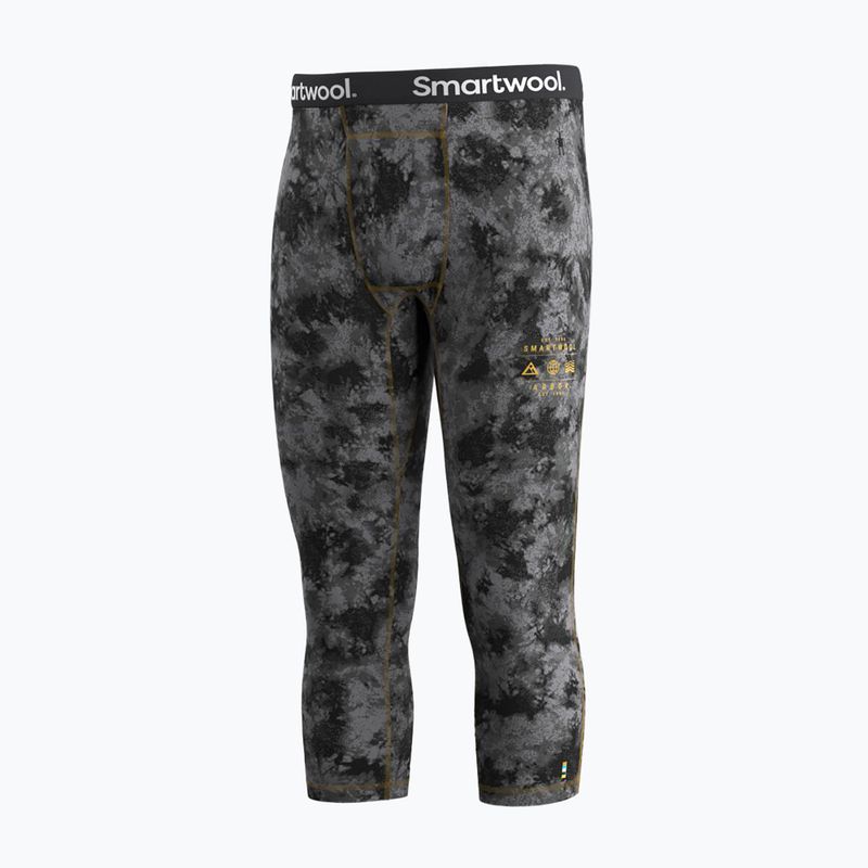 Férfi thermoaktív nadrág Smartwool Classic Thermal Merino Base Layer 3/4 Bottom Boxed black tie dye/hny gold 4