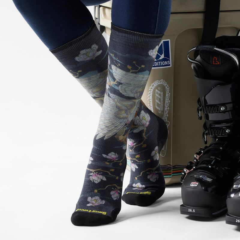Női sízokni Smartwool Ski Zero Cushion Nightwatcher Prrint OTC black 2
