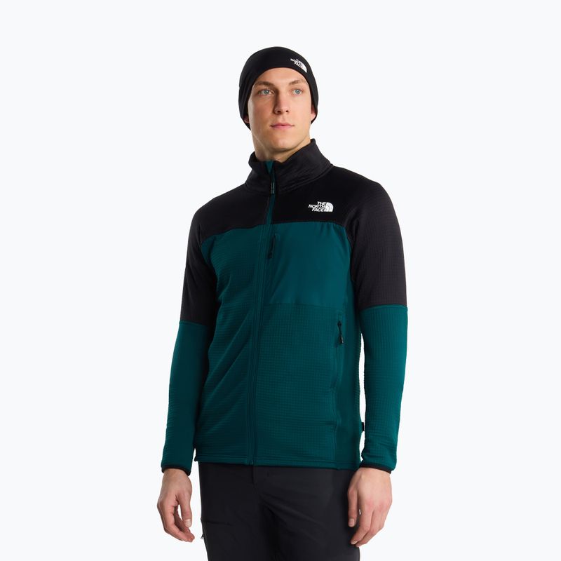 Férfi trekking pulóver The North Face Polartec Powergrid Stormgap pacific teal/tnf black