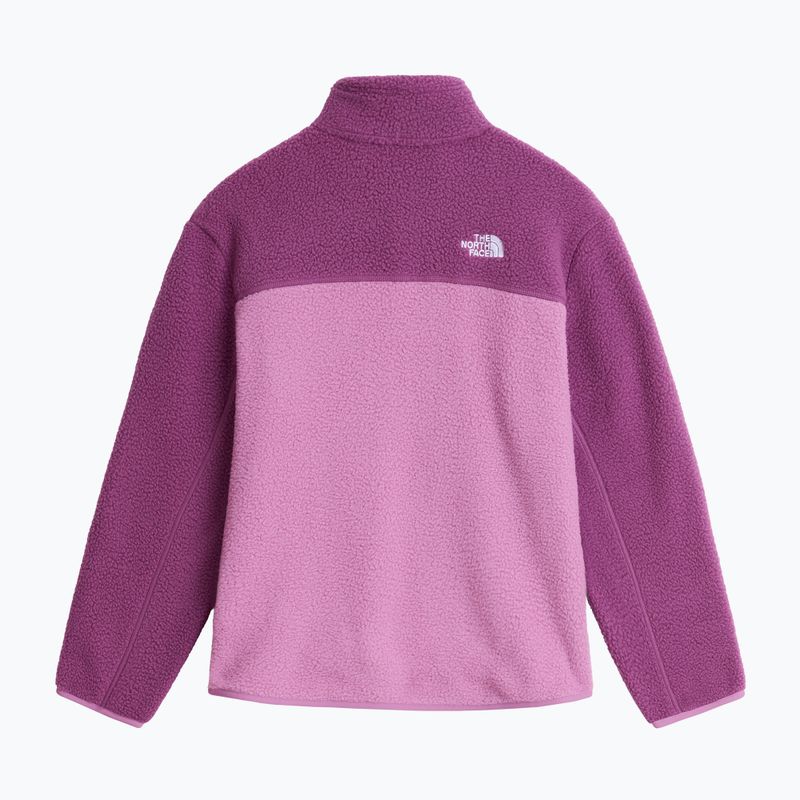 Gyerek polár pulóver The North Face Yumiori 1/4 Zip hushed lavender 2