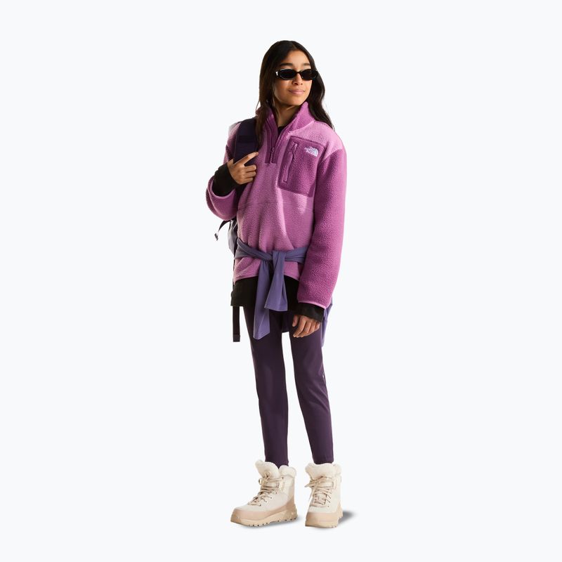 Gyerek polár pulóver The North Face Yumiori 1/4 Zip hushed lavender 4